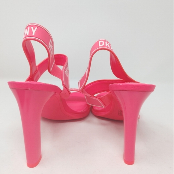 DKNY Pink Logo Slingbacks Size 9 - Picture 7 of 15
